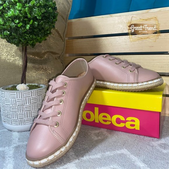 Women Pale Pink Espadrilles Casual Sneakers - Picture 2 of 8